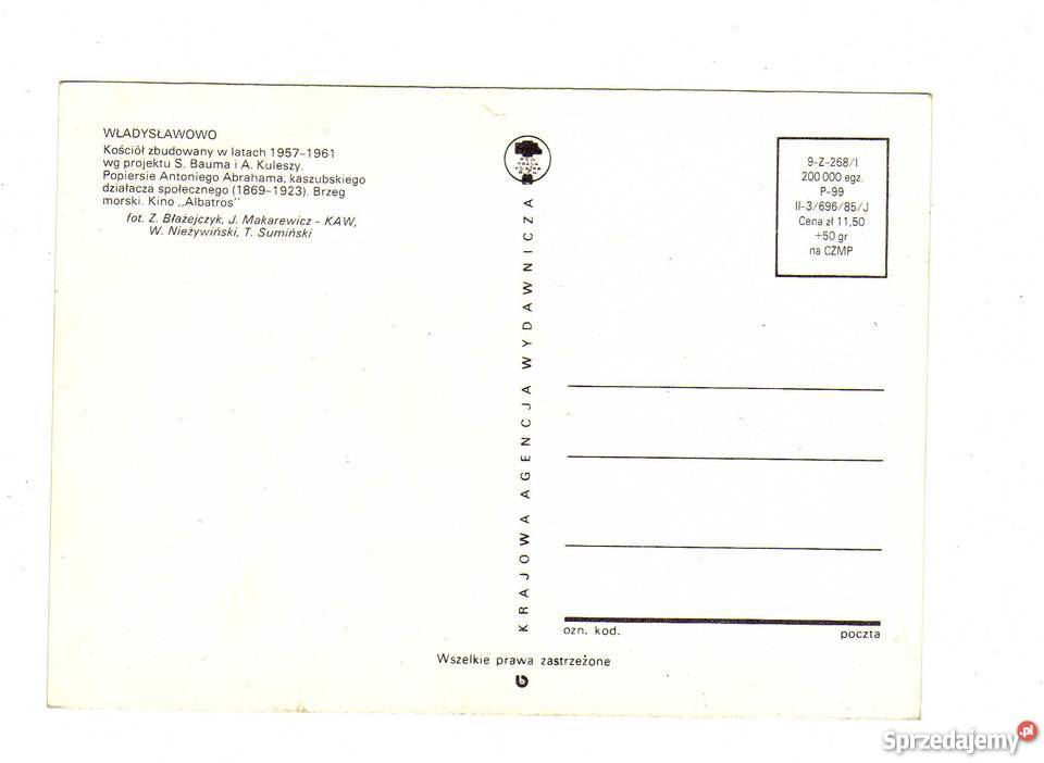 WŁADYSŁAWOWO POCZTÓWKA WIELOWIDOKOWA Pocztówki i karty telefoniczne Krynki
