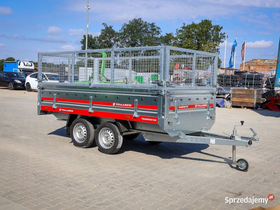 Przyczepa dwuosiowa TEMARED TRANSPORTER 30152 z Burtowe i plandeki Kołobrzeg