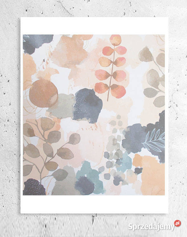 boho plakat A4 liście plakat pastelowy plakat opolskie Opole