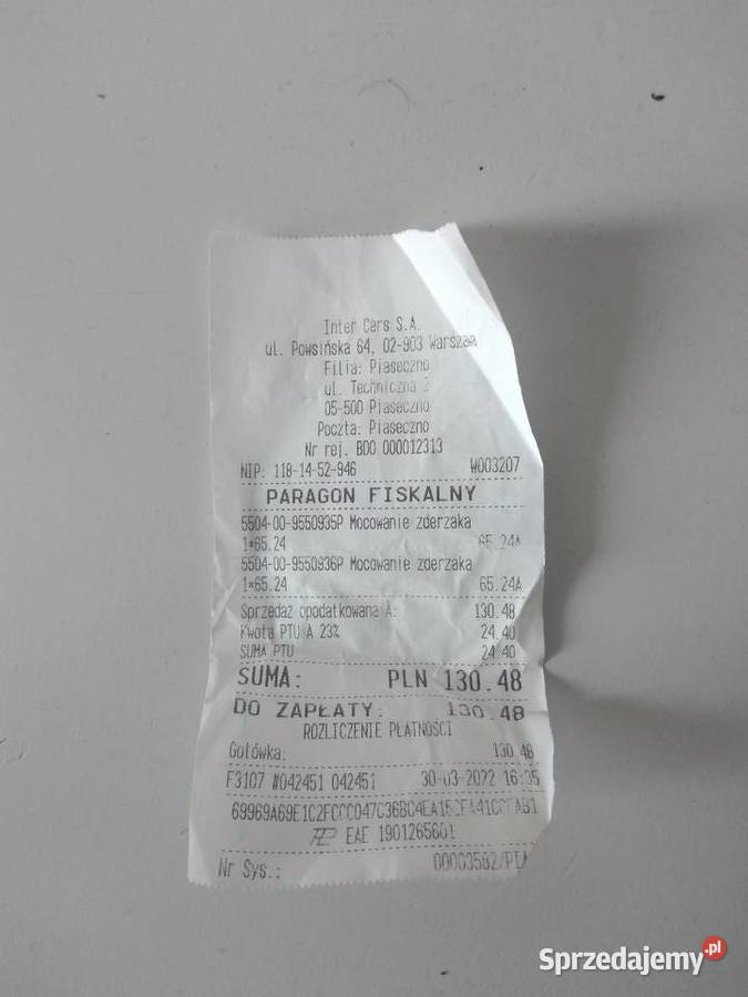 Mocowanie zderzaka golf 7 Warszawa