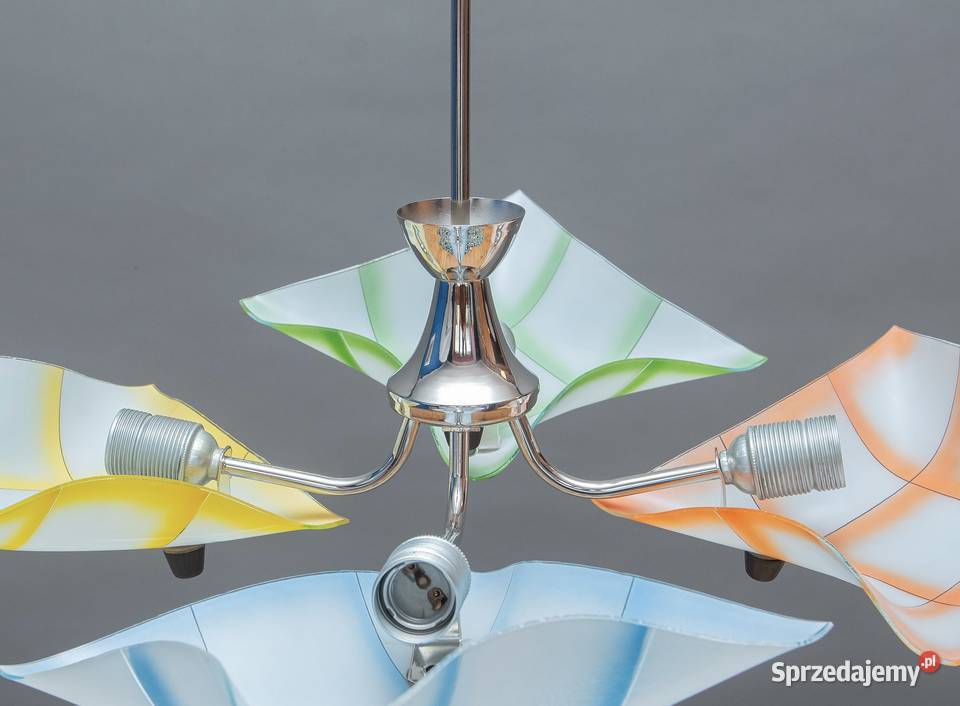 Żyrandol lata 60 Look PopArt MidCentury Vintage śląskie Dąbrowa Górnicza sprzedam