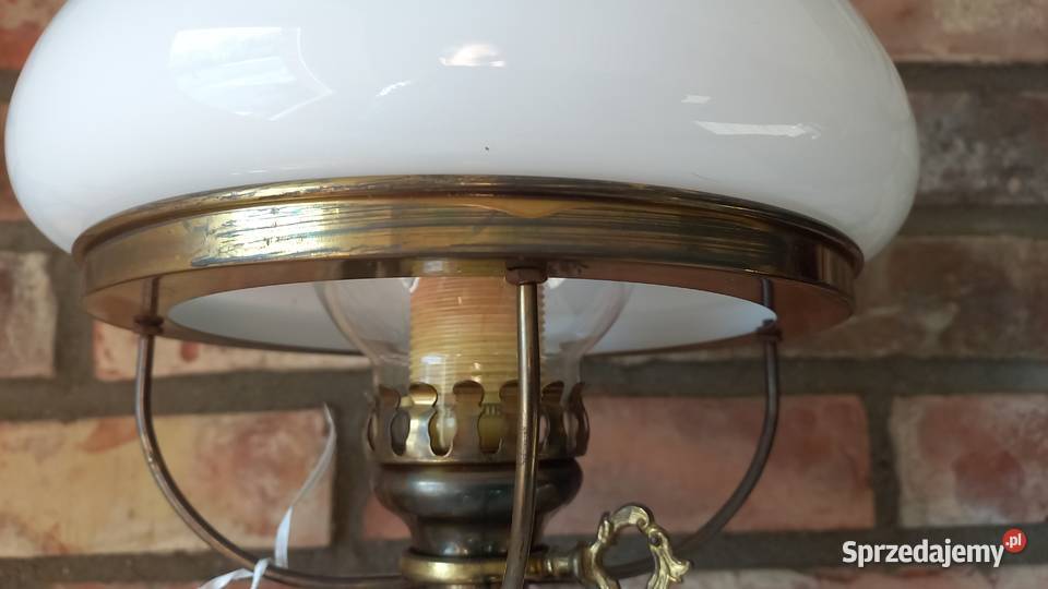 Lampka szklana biała Stołowa Gabinetowa Nocna zachodniopomorskie Gawroniec