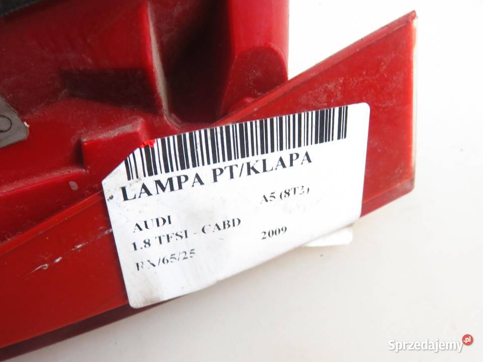 LAMPA PRAWA TYLNA KLAPA AUDI A5 8T0945094 osobowe