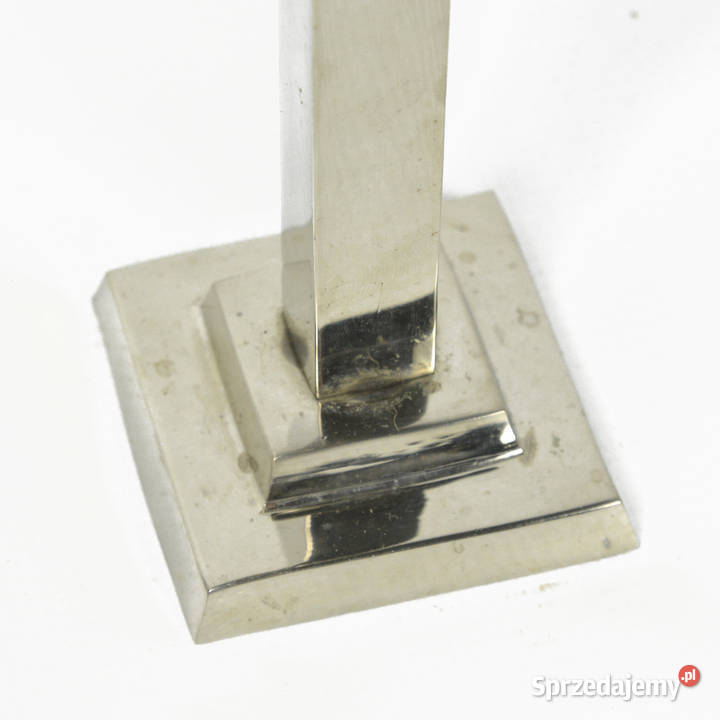 Niklowany świecznik klasycystyczny Francja lata Warszawa sprzedam