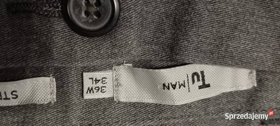 Spodnie męskie TU MAN W36 L34 szare GREY Zamość