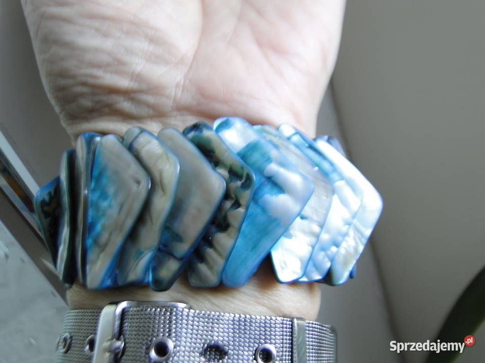 ładna bransoletka barwione muszle mazowieckie Warszawa