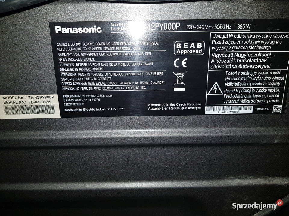 Telewizor Plazmowy Panasonic TH-42PY800P