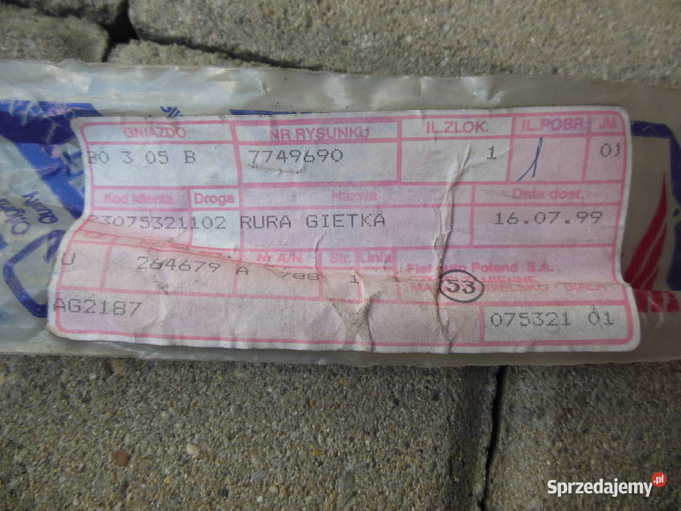 7749690 PRZEWÓD PODCIŚNIENIA FIAT Kozy