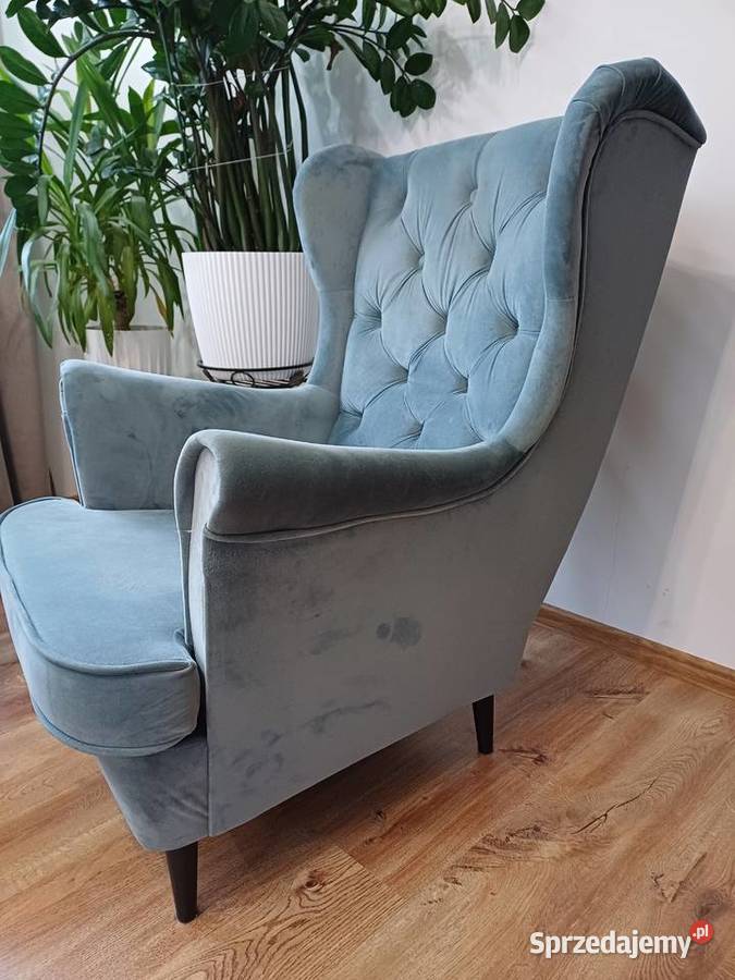 Fotel uszatek z podnóżkiem Fotele i krzesła obrotowe