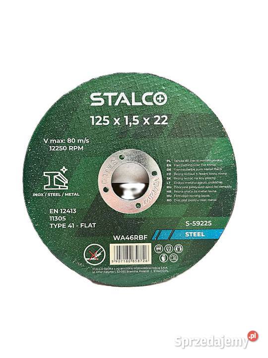 Tarcza do cięcia metalu Stalco S59225 125x222mm