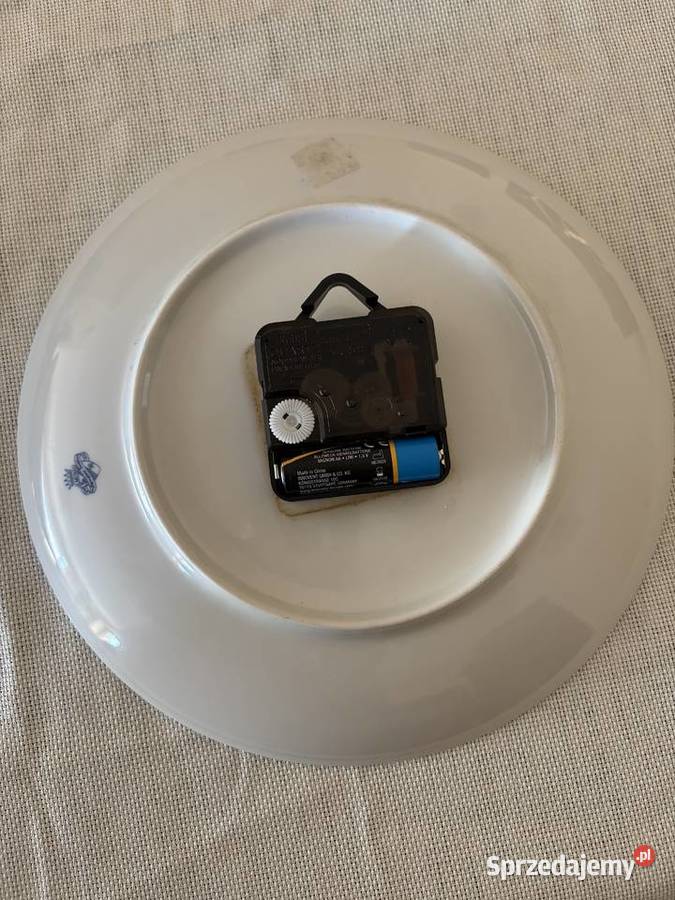 Porcelanowy kuchenny zegar wiszący wzór cebulowy Zegary Legnica sprzedam