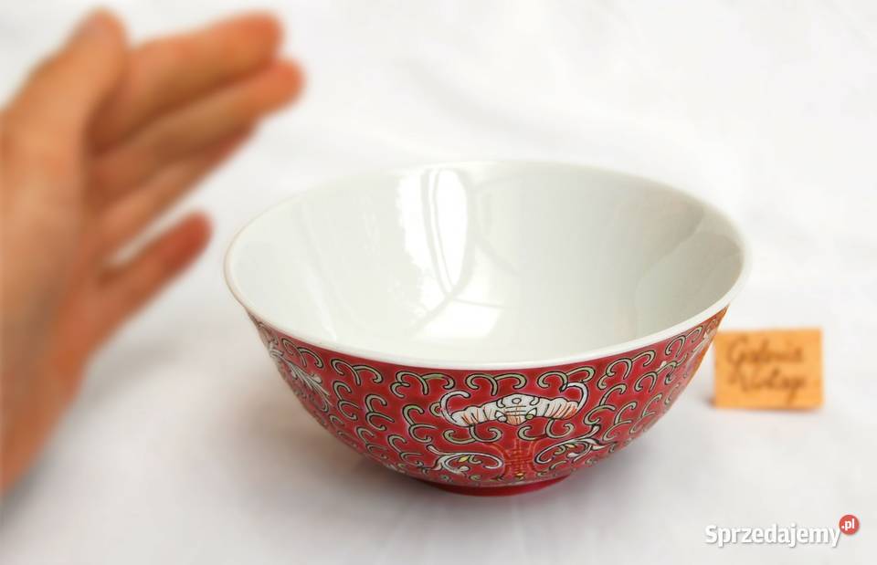 Chińska miska burgundowa ręcznie malowana Miski Lublin