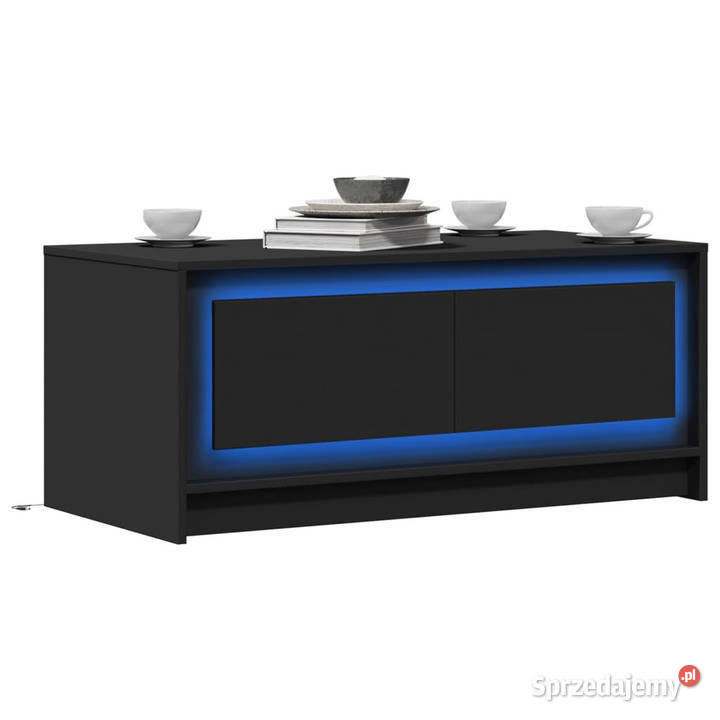 Stolik kawowy z LED czarny materiał Warszawa sprzedam
