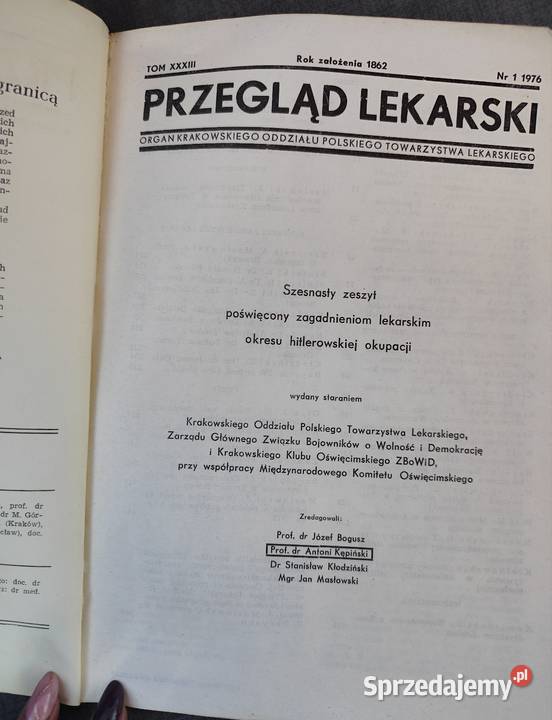 Przegląd lekarski Oświęcim z 1976 r sprzedam