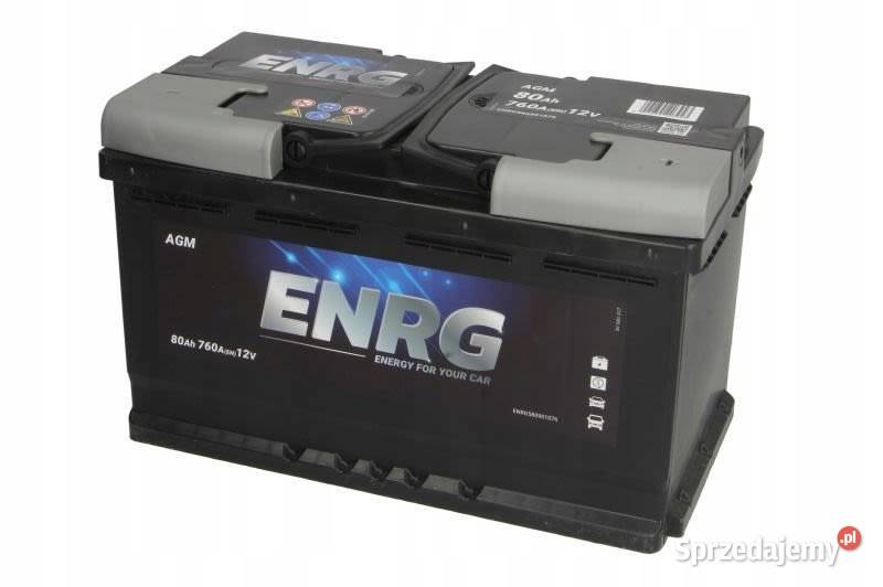 Akumulator ENRG 12V 80Ah 760A AGM P osobowe Akumulatory Jelcz-Laskowice