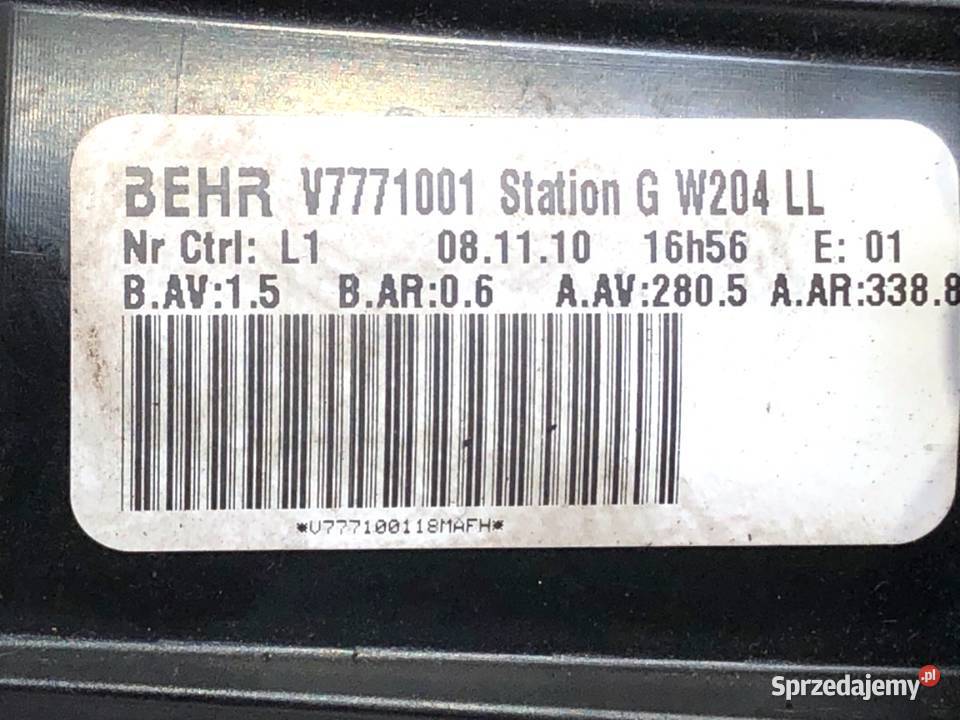 DMUCHAWA NAWIEWU MERCEDES C218 V7771001 sprzedam