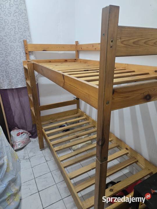 Łóżka piętrowe drewniane materace duża ilość Józefów