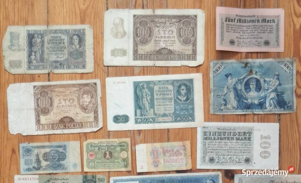 Zestaw Starych Banknotów x24 Mix BSI Gliwice
