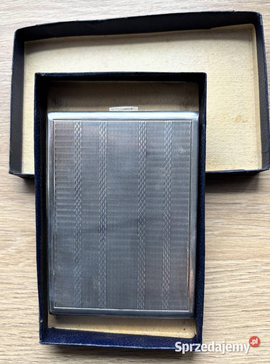 Stara srebrna papierośnica Antykwariat Szczecin