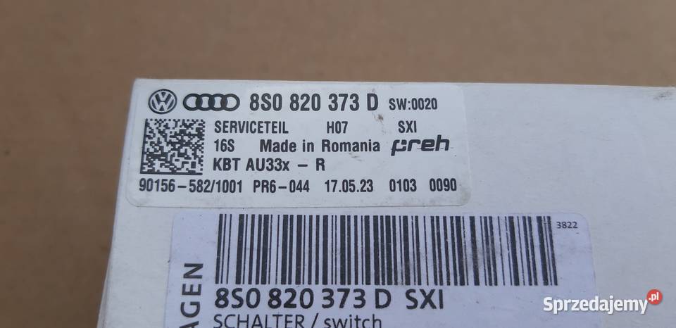 AUDI TT TTS PANEL POKRĘTŁO PODGRZEWANIA FOTELA Bieleń