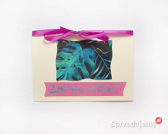 monstera zaproszenie proste boho zaproszenia bez Gdańsk