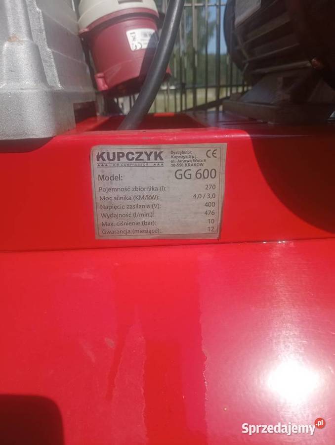 Kompresor sprężarka 270l Jedlińsk