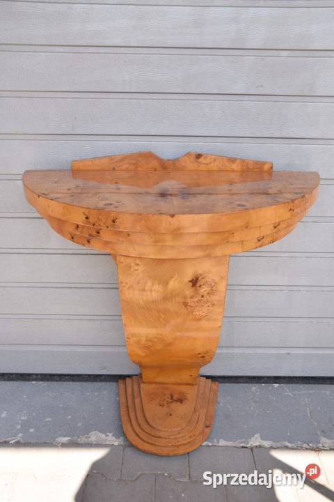 Drewniany Stolik Kawowy Art Deco Konsola Stół Meble Kraków