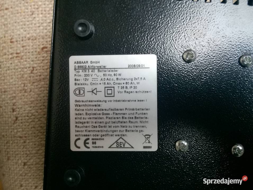 Prostownik ABSAAR 12V 6A Pozostałe Frampol