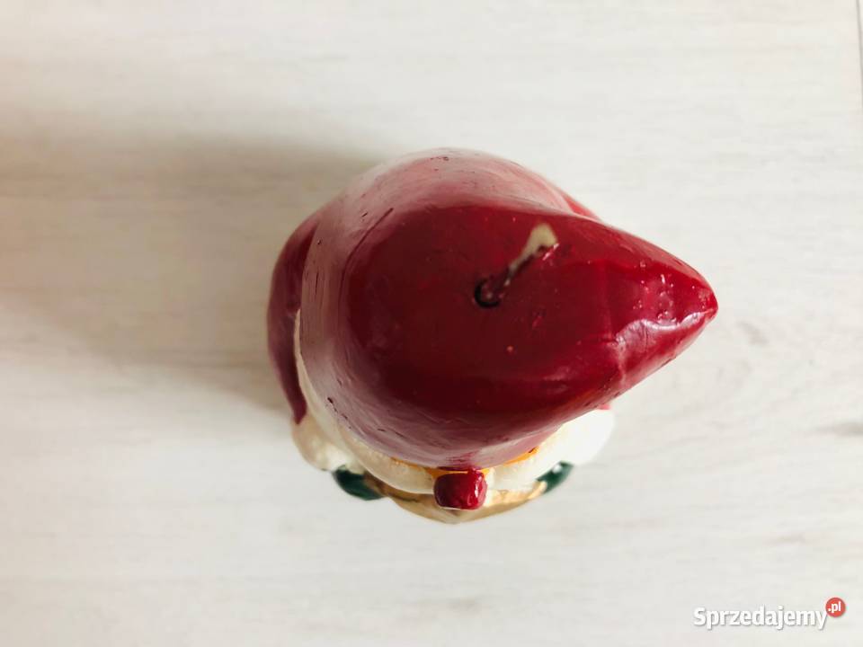 Nowa świeca ozdoba na Boże Narodzenie Mikołaj czerwony Łódź