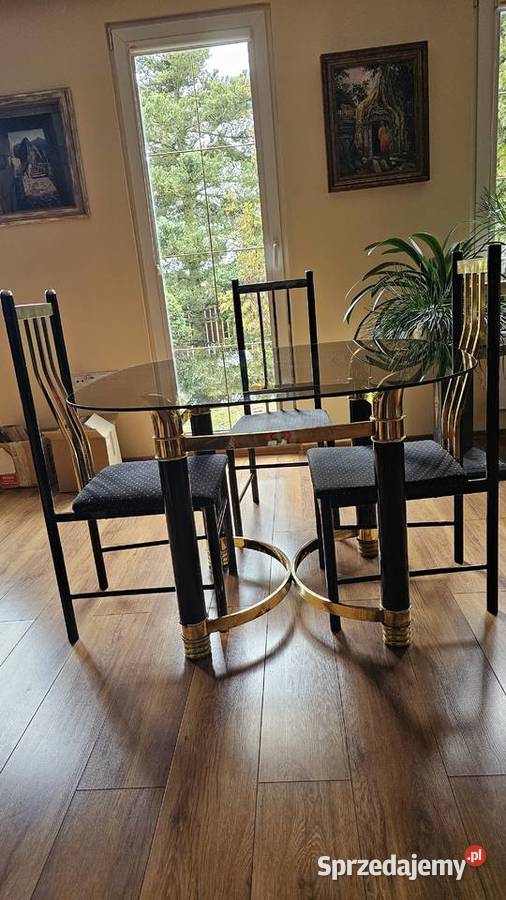 Stół z krzesłami w stylu Glamour sprzedam
