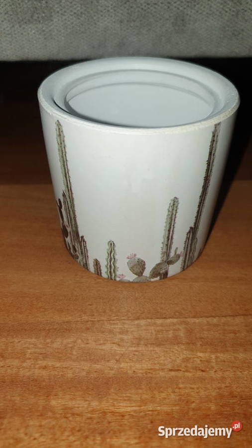 Osłonka doniczka ceramiczna z kaktusami Warszawa
