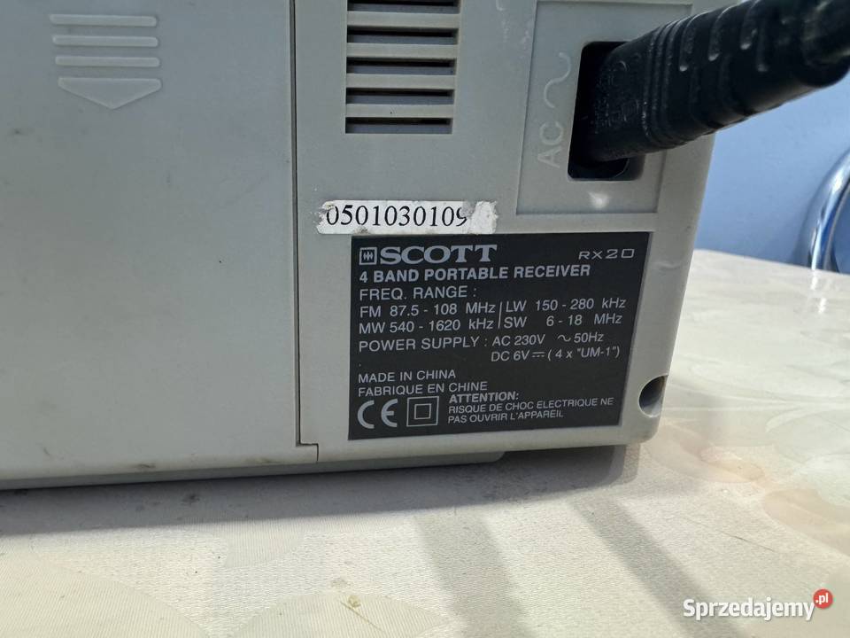 SCOTT RX20 4Band Portable Receiver Łapy