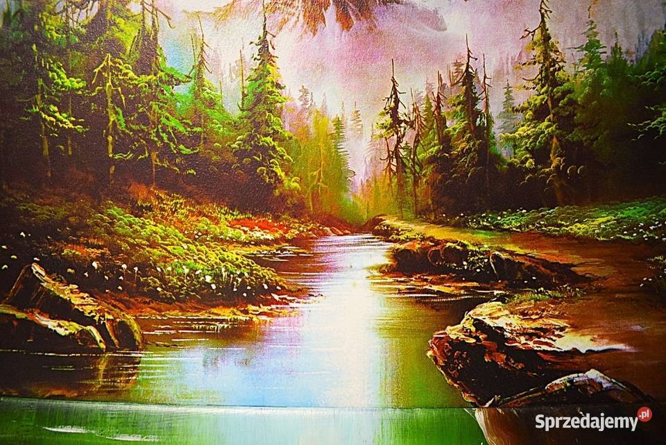 Pejzaż górski reprodukcja o wymiarach 50 x 60 kujawsko-pomorskie