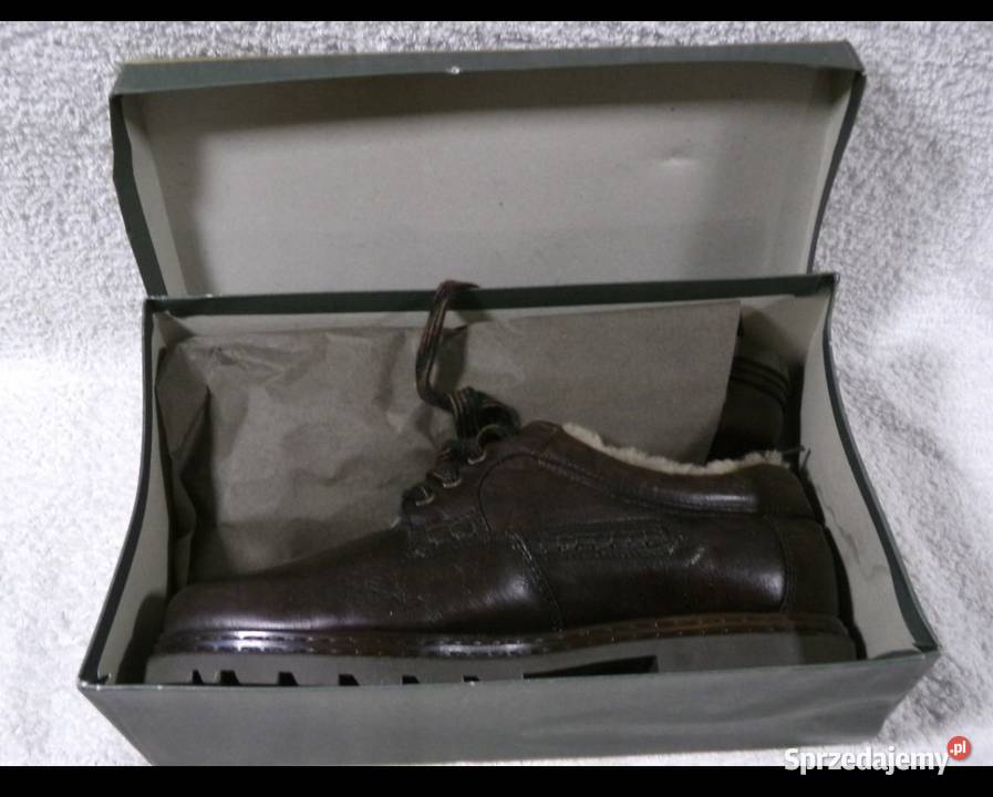 WŁOSKIE BUTY ZE SKÓRY NATURALNEJ 43MOGANO