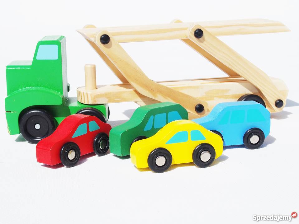 DREWNIANE samochody LAWETA 4 AUTA Śleszowice