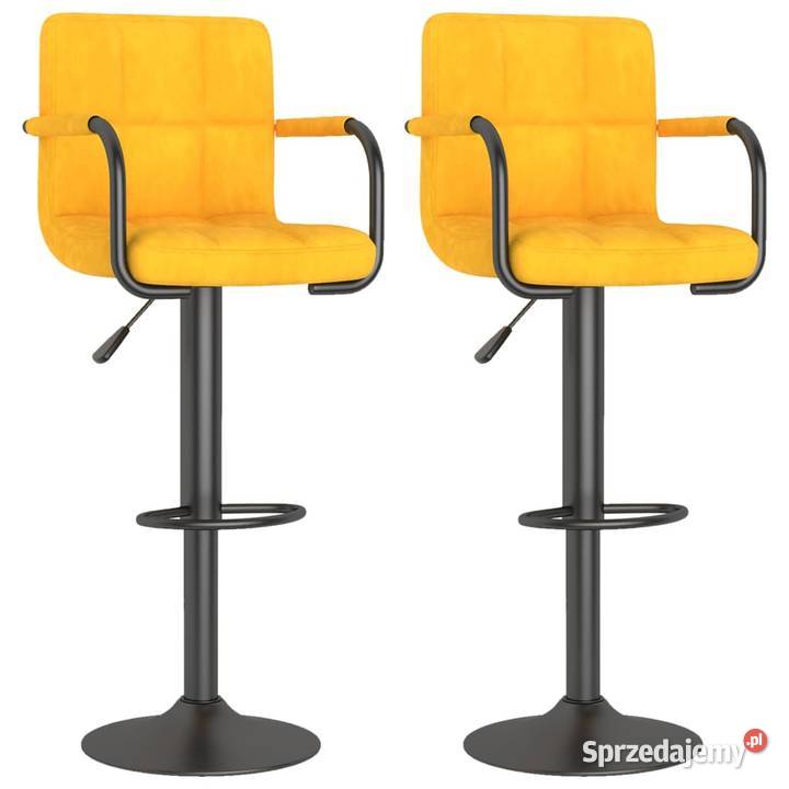 vidaXL Stołki barowe 2 tapicerowane aksamitem mazowieckie Warszawa