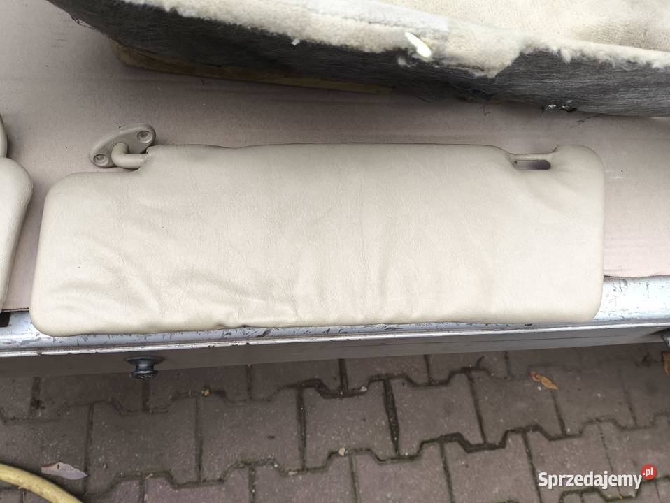 Mercedes W124 daszki przeciwsłoneczne kremowe