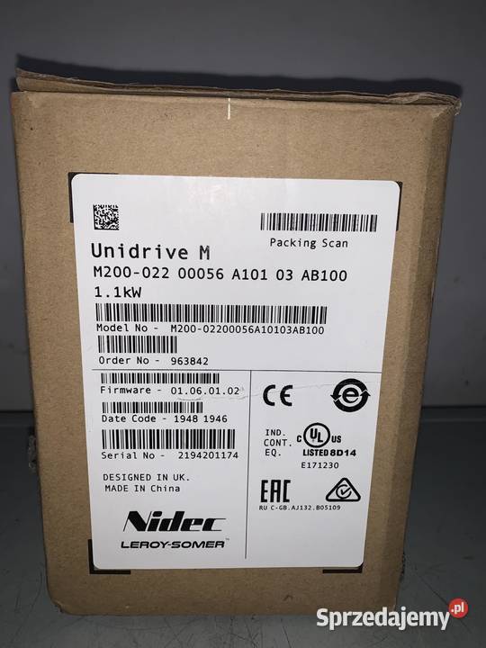 Nidec Unidrive M200022 00056 A101 03 AB100 Warszawa
