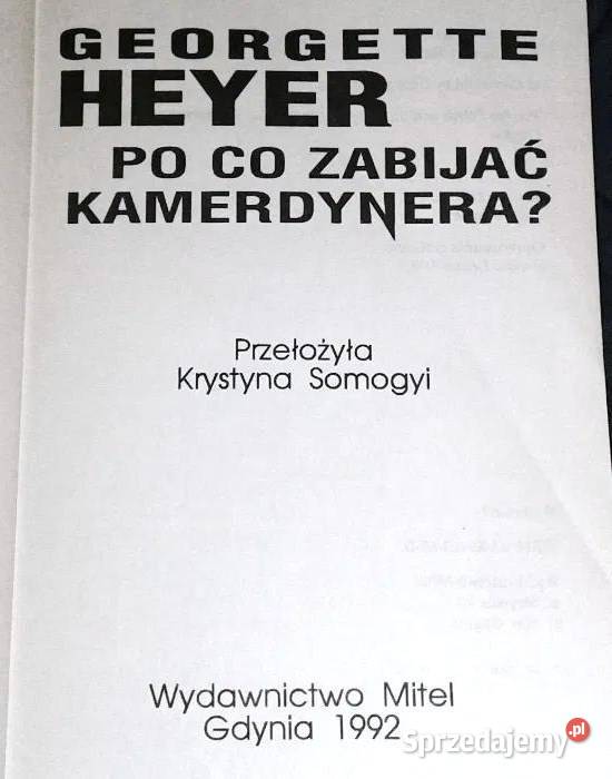 co zabijać kamerdynera Georgette Heyer Chełm