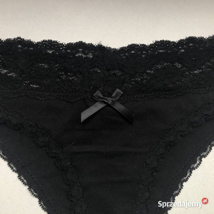 czarne majtki xs 34 Censored koronka z koronką Figi i stringi