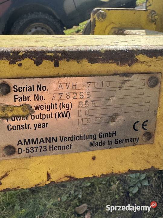 Zagęszczarka Ammann AVH 7010 650 Hatz z Pozostałe Wiązownica Duża