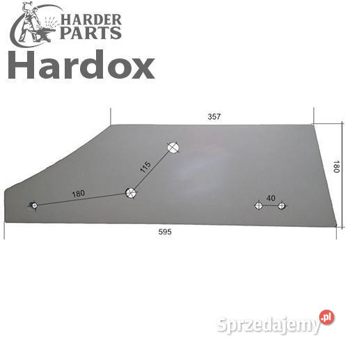 Płoza długa HARDOX 053665P części do pługa Suwałki