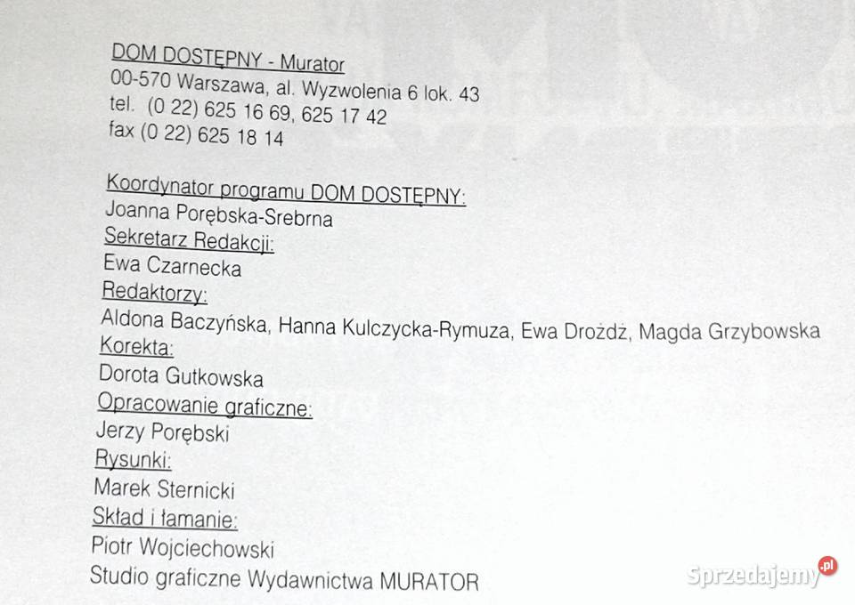 Murator Dom dostępny 96 70 projektów domów Rok wydania 1996 Chełm
