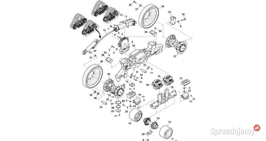 John Deere 9470RX Zestaw koła i opony RE581141 Jastrzębniki
