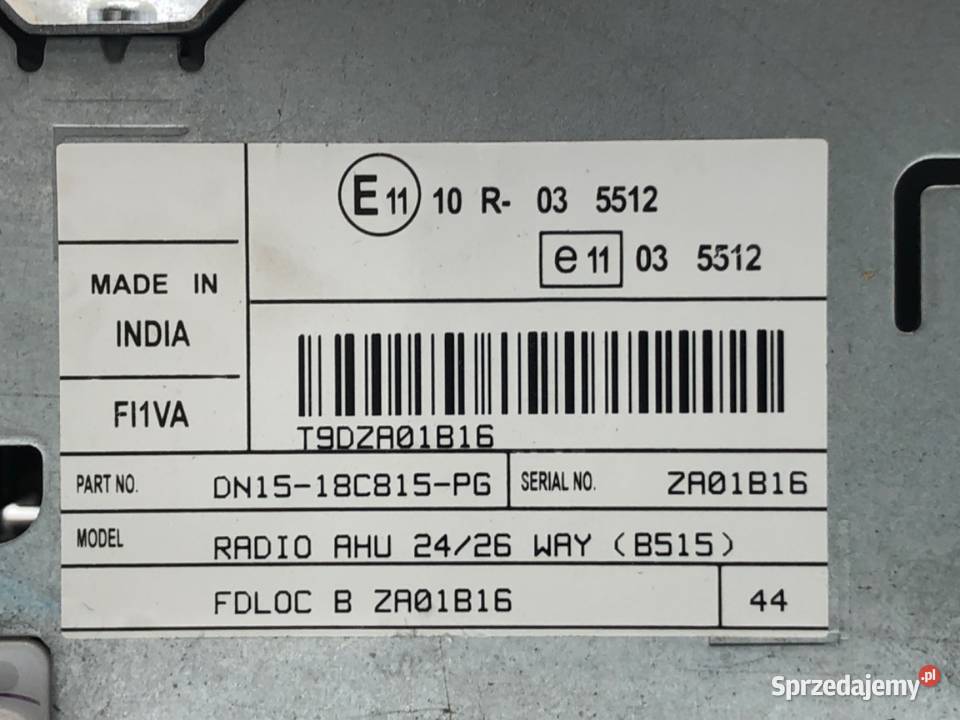 RADIO FORD ECOSPORT DN1518C815PG ODTWARZACZ