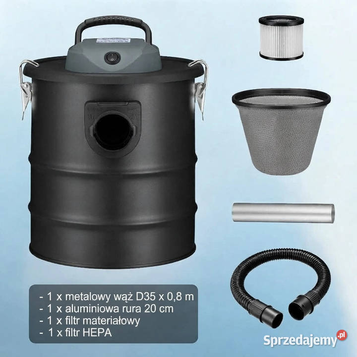 Odkurzacz kominkowy 15L 800W