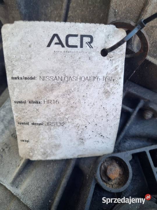 Nissan Qashqai J10 16 16V MANUALNA SKRZYNIA Rudka