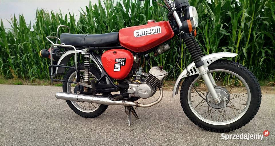 Simson S51 z 1986 roku 4 biegowy zarejstowany motorower Motoryzacja Radomsko