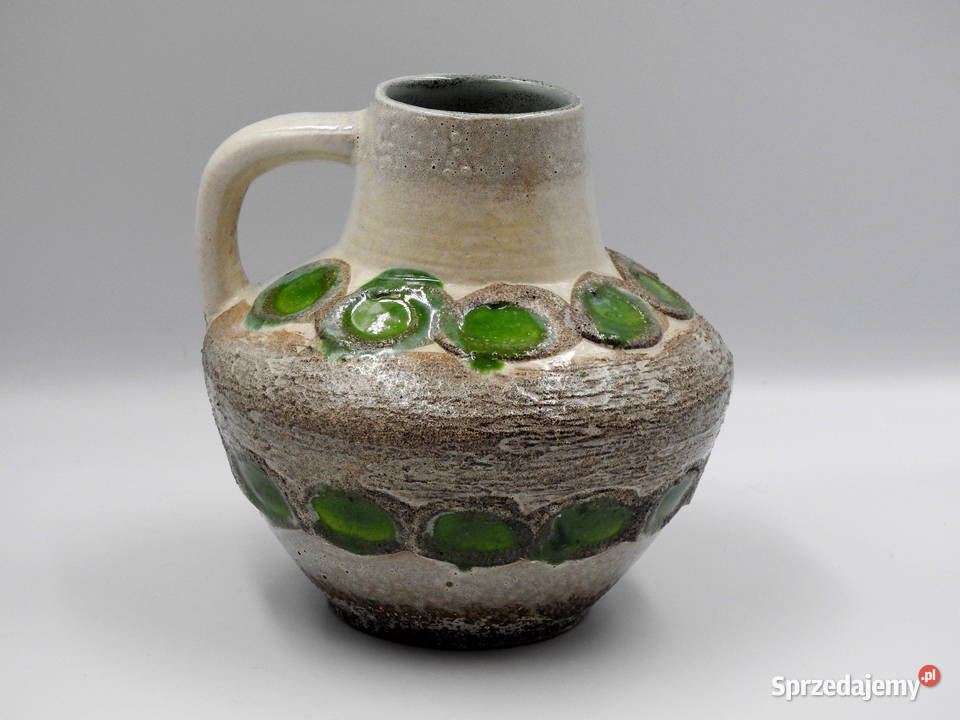 Kolekcjonerski wazon niemiecki lava sygnowany Inowrocław