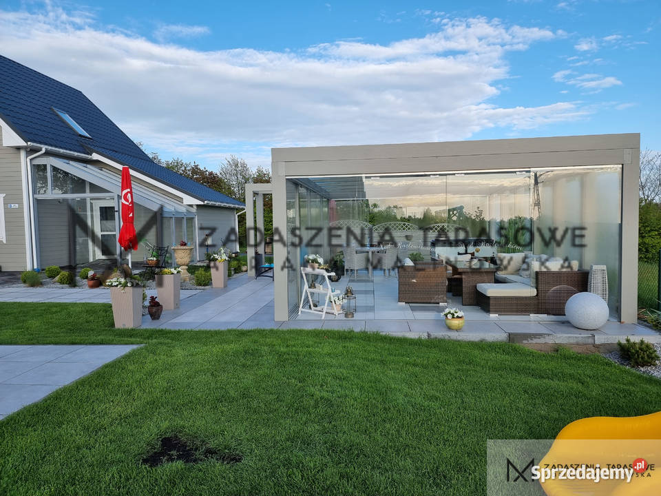 Nowoczesna altana ze szkłem do ogrodu Pawilony i namioty